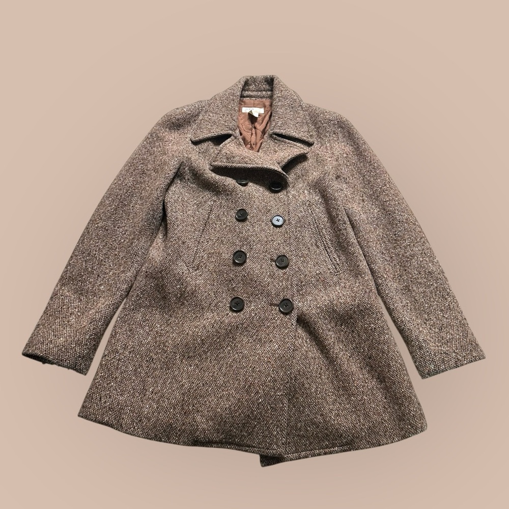 j crew peacoat womens small Multicolor wool blend Casual Winter Gorpcore